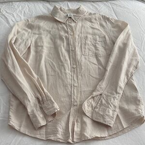 H&M Women’s linen blend  Button-Up Shirt size XS